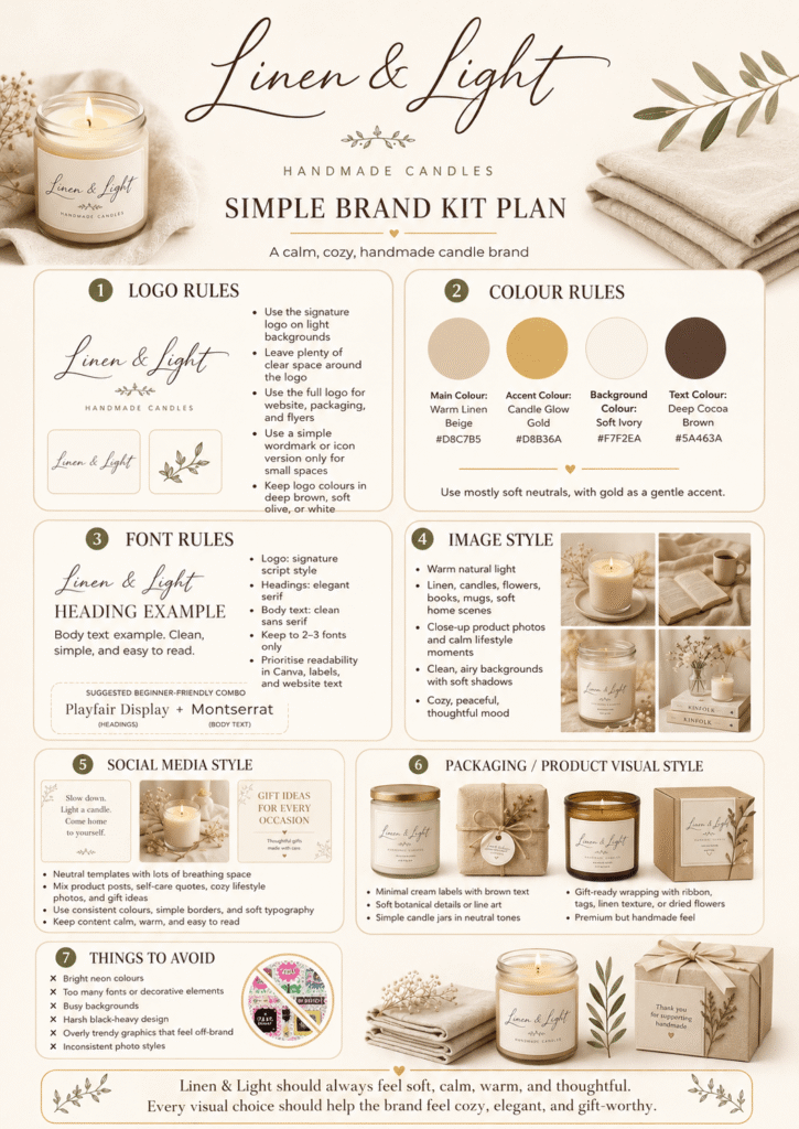 Ai generated simple brand kit plan