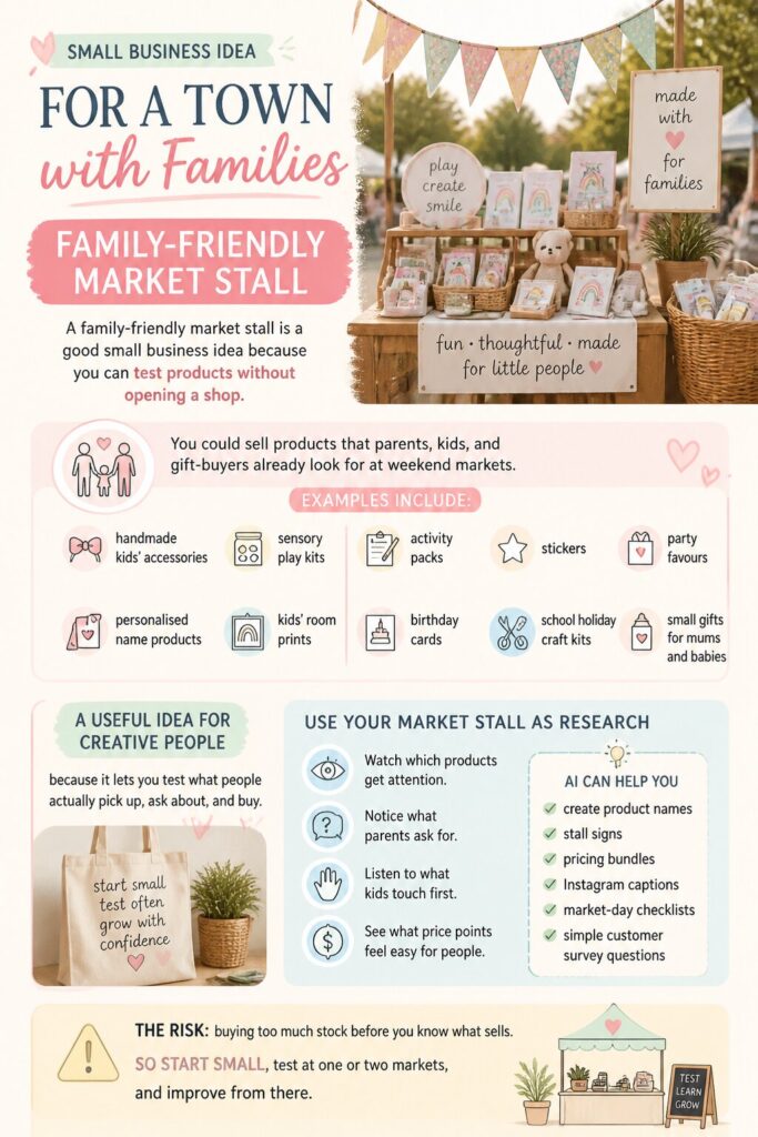 Family-friendly market stall