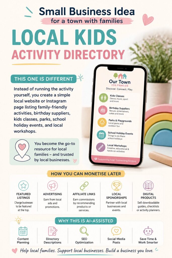 Local kids activity directory