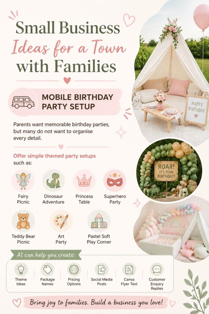 Mobile birthday party setup