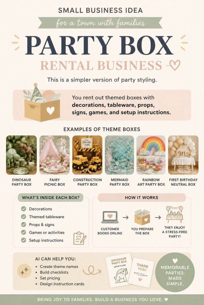 Party box rental business
